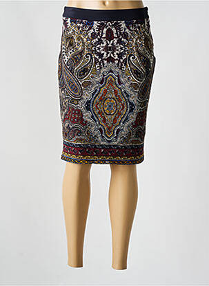 Jupe mi-longue stretch bleu BARBARA LEBEK femme
