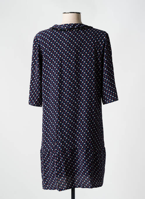Robe courte manches 3/4 manches 3/4 bleu SO SOON femme