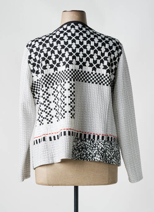 Veste casual col rond noir JUST WHITE femme