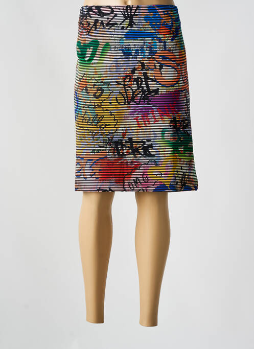 Jupe mi-longue bleu OLIVIER PHILIPS pour femme