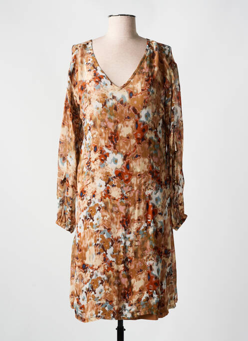 Robe mi-longue marron CREAM pour femme