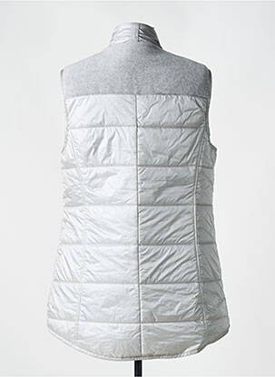 Gilet sans manche coupe droite gris JUST WHITE femme