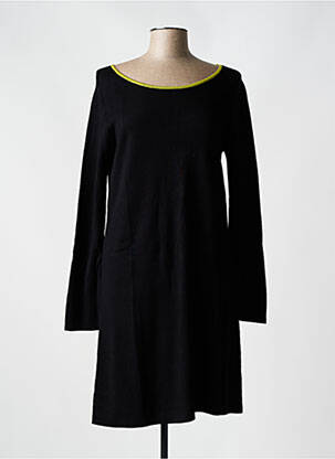 Robe mi-longue manches longues manches longues noir SURKANA femme