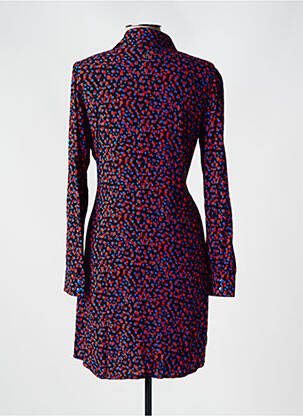 Robe mi-longue imprimé fantaisie manches longues noir CONCEPT  K femme