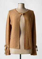 Gilet manches longues marron TRIPODE pour femme seconde vue