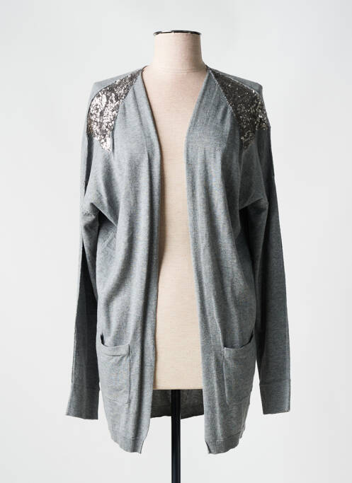 Gilet manches longues gris YERSE pour femme