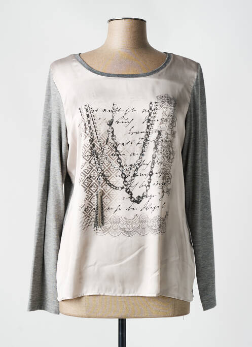 Top gris JUSTWHITE pour femme