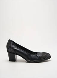 Escarpins tissage satiné talon de 4 à 6cm noir INEA femme