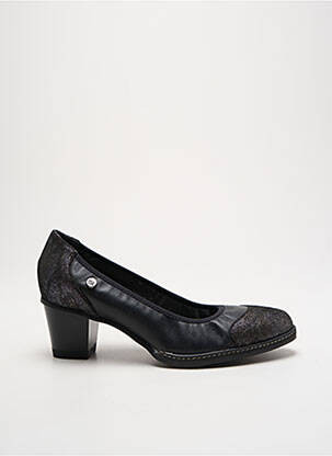 Escarpins tissage satiné talon de 4 à 6cm noir INEA femme