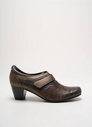 Derbies cubain talon de 4 à 6cm marron INEA femme