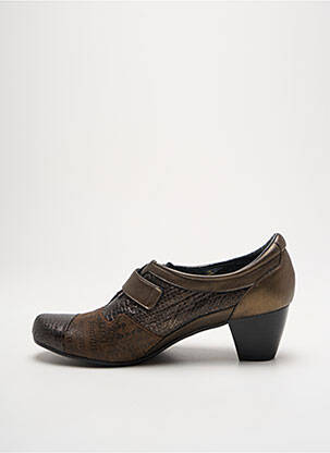 Derbies cubain talon de 4 à 6cm marron INEA femme