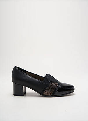 Mocassins matière lisse talon de 4 à 6cm noir PEDI GIRL femme