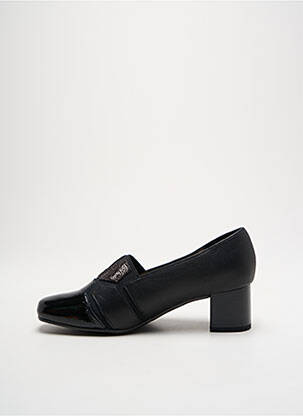 Mocassins matière lisse talon de 4 à 6cm noir PEDI GIRL femme