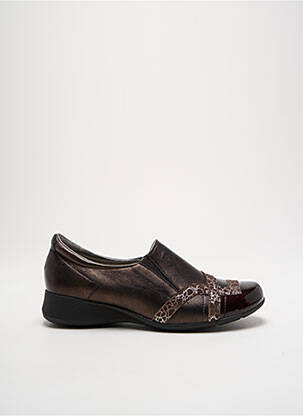 Chaussures de confort matière lisse talon plat jusqu'à 3cm marron PEDI GIRL femme