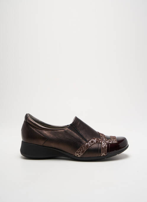 Chaussures de confort matière lisse talon plat jusqu'à 3cm marron PEDI GIRL femme