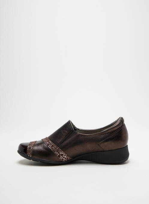Chaussures de confort matière lisse talon plat jusqu'à 3cm marron PEDI GIRL femme