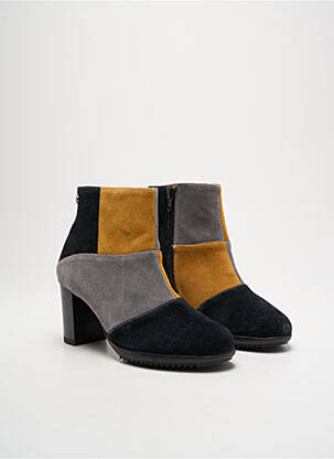 Bottines/boots nubuck talon de 4 à 6cm noir INEA femme