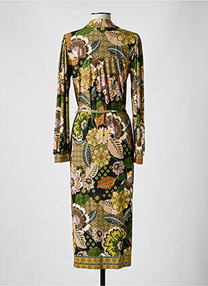 Robe longue manches longues manches longues marron GEISHA femme
