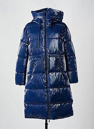 Doudoune manches longues a capuche bleu SURKANA femme