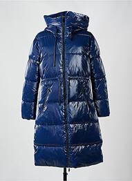 Doudoune poches a capuche bleu SURKANA femme