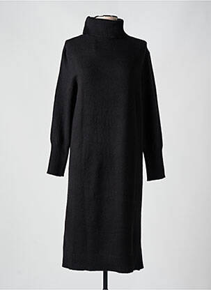 Robe mi-longue manches longues manches longues noir STREET ONE femme