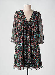 Robe courte coupe évasée manches longues noir FREEMAN T.PORTER femme