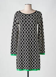 Robe courte manches longues manches longues noir SURKANA femme