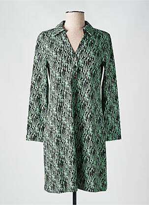 Robe courte manches longues manches longues vert SURKANA femme