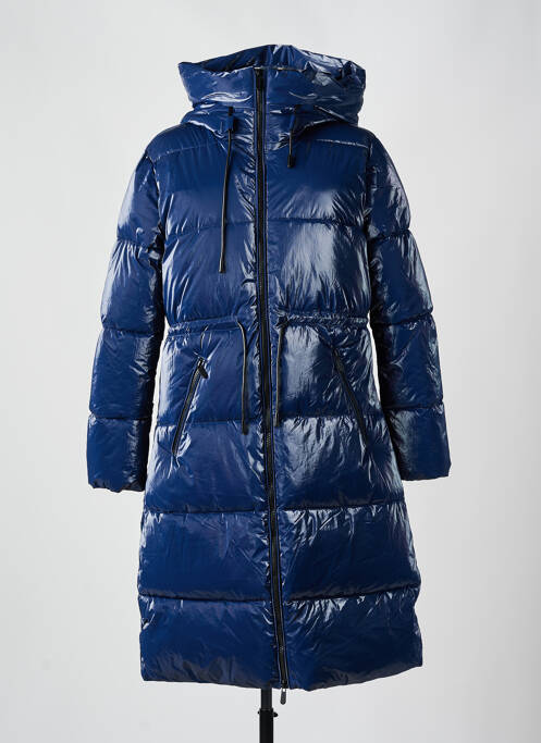 Doudoune poches a capuche bleu SURKANA femme