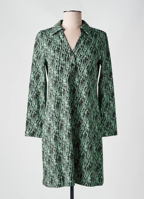 Robe courte manches longues manches longues vert SURKANA femme