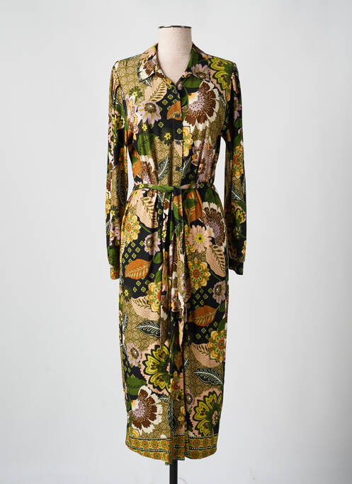 Robe longue marron GEISHA pour femme