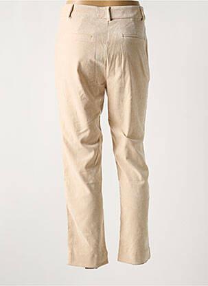 Pantalon 7/8 fermeture zippée sous rabat boutonné beige SURKANA femme
