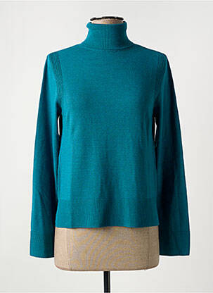 Pull coupe droite manches longues bleu LA FEE MARABOUTEE femme