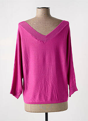Pull coupe droite manches longues violet SURKANA femme