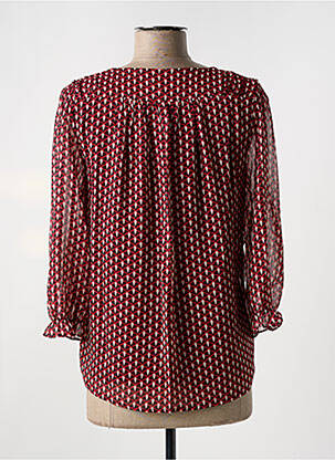 Blouse imprimé fantaisie manches longues rouge FREEMAN T.PORTER femme