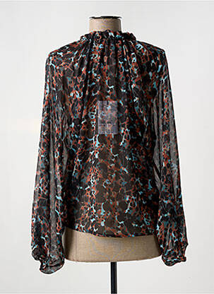 Blouse imprimé fantaisie manches longues noir FREEMAN T.PORTER femme