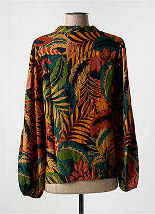 Blouse imprimé fantaisie manches longues noir GEISHA femme