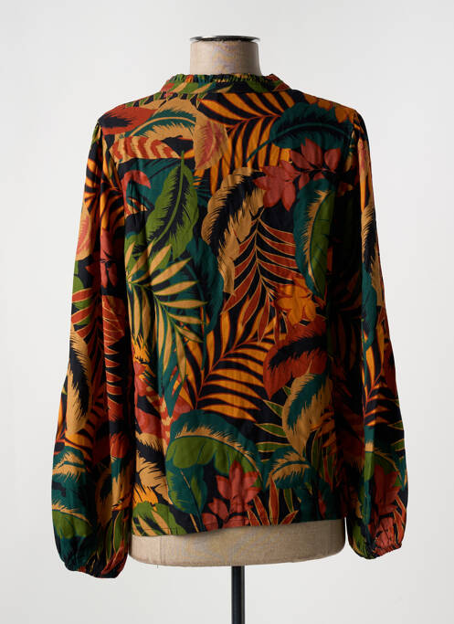 Blouse imprimé fantaisie manches longues noir GEISHA femme