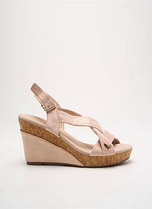 Sandales/nu pieds tissage satiné talon haut de 10cm et plus rose LPB femme