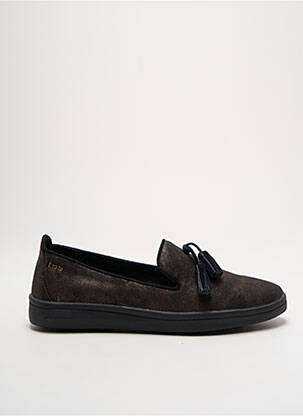 Mocassins tissage satiné talon plat jusqu'à 3cm marron LPB femme