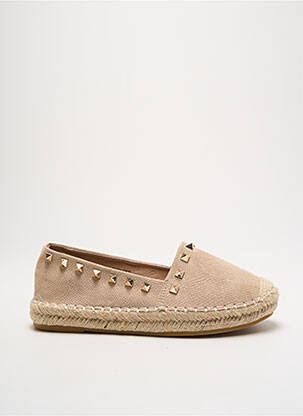 Espadrilles tissage satiné talon plat jusqu'à 3cm beige J&L femme
