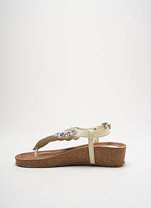 Tongs voute plantaire talon de 4 à 6cm blanc LAURA VITA femme