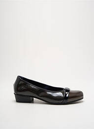 Ballerines matière lisse talon plat jusqu'à 3cm marron DORKING femme