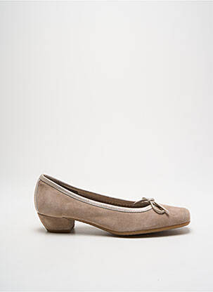 Ballerines type de semelle amortissante talon plat jusqu'à 3cm beige REQINS femme