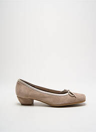 Ballerines type de semelle amortissante talon plat jusqu'à 3cm beige REQINS femme