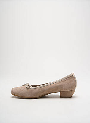 Ballerines type de semelle amortissante talon plat jusqu'à 3cm beige REQINS femme