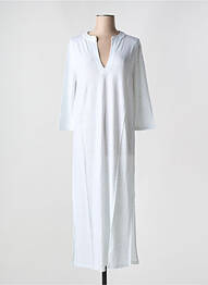 Robe longue manches 3/4 blanc TANIT CODE femme