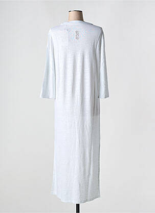 Robe longue manches 3/4 blanc TANIT CODE femme