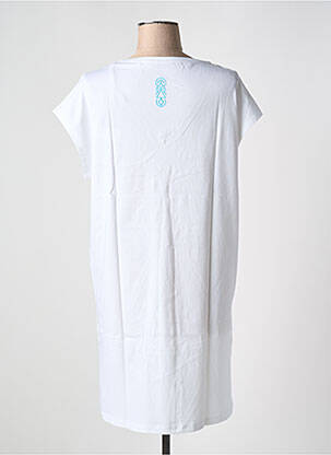 Robe mi-longue manches courtes manches courtes blanc TANIT CODE femme