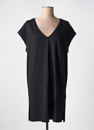 Robe mi-longue manches courtes manches courtes noir TANIT CODE femme